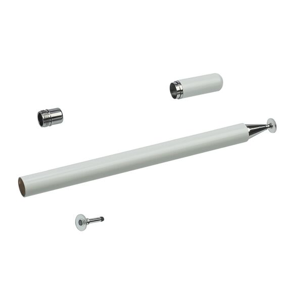 Фото 1. Стилус ємнісний, високоточний, Jot Pro, з магнітом, металевий, з запасним наконечником, білий | Yuca.com.ua