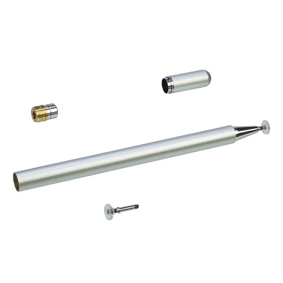 Фото 1. Стилус ємнісний, високоточний, Jot Pro, з магнітом, металевий, з запасним наконечником, сріблястий | Yuca.com.ua