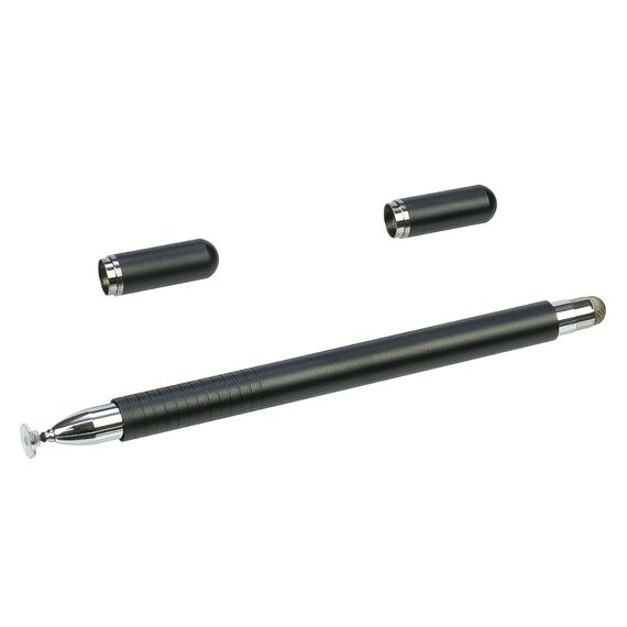 Фото 1. Стилус ємнісний, високоточний, Jot Pro, двосторонній, з магнітами для ковпачків, металевий, чорний | Yuca.com.ua