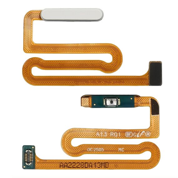 Фото 1. Шлейф для Samsung A135 Galaxy A13 с кнопкой вкл./выкл. белым сканером отпечатка пальца | Yuca.com.ua