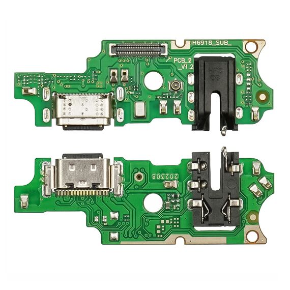 Фото 1. Роз'єм зарядки для TECNO POVA 3 (LF7n) на платі з мікрофоном та компонентами | Yuca.com.ua