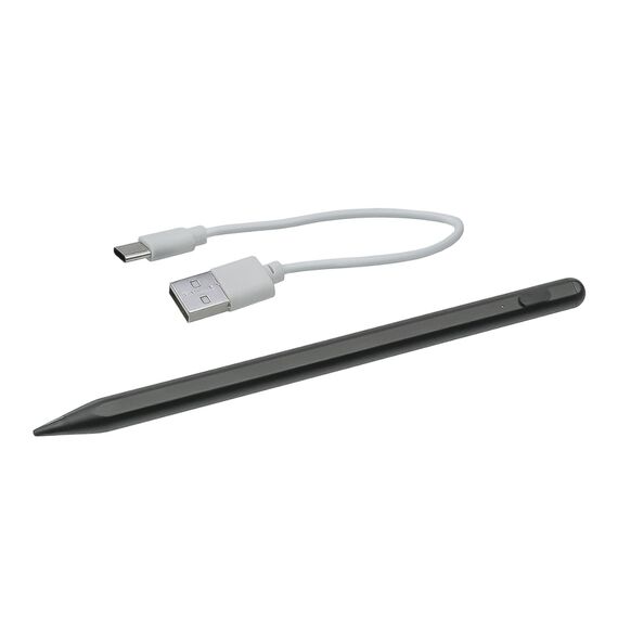 Фото 1. Стилус ємнісний, високоточний, активний JT-18 з вбудованою батареєю, алюмінієвий, чорний, з сенсорною кнопкою Увімк/ Вимк. | Yuca.com.ua