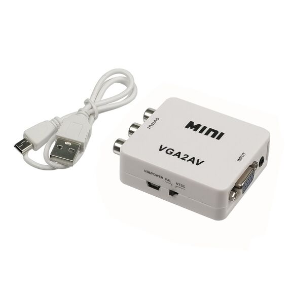 Фото 1. Конвертер VGA to AV white | Yuca.com.ua