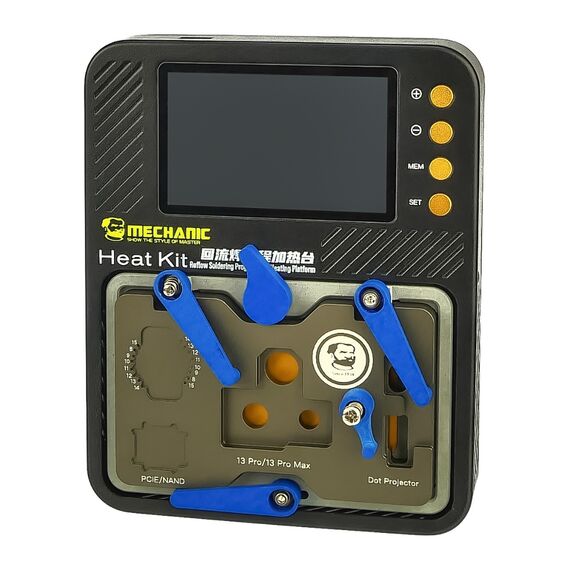 Фото 1. Переднагрівач з РК-дисплеєм Mechanic Heat Kit i14 для ремонту камер і плат, з платформами та трафаретами iPhone X-14 Pro Max | Yuca.com.ua