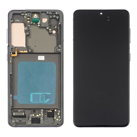 Фото 1. Дисплей для Samsung G990F Galaxy S21 з чорним тачскрином та сірою корпусною рамкою OLED | Yuca.com.ua