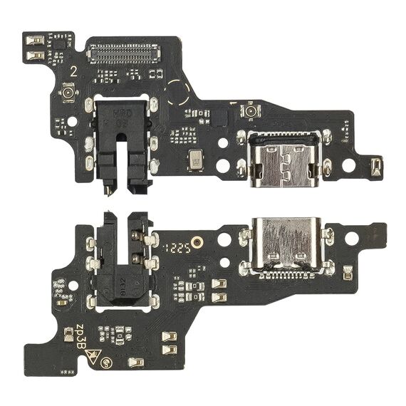 Фото 1. Роз'єм зарядки для ZTE Blade V40 на платі з мікрофоном та компонентами | Yuca.com.ua