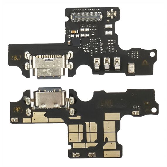 Фото 1. Роз'єм зарядки для ZTE Blade 20 Smart (V1050) на платі з мікрофоном та компонентами | Yuca.com.ua