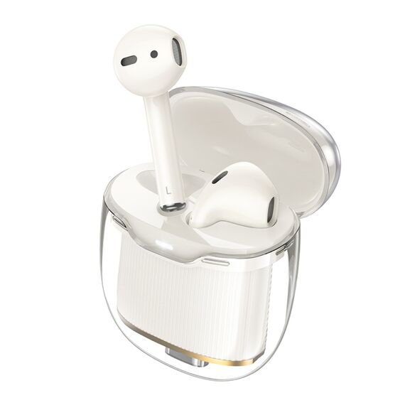 Фото 1. Бездротові TWS навушники Hoco EW52 вкладиші milky white | Yuca.com.ua