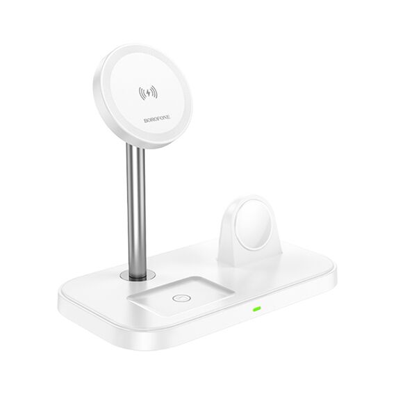 Фото 1. Бездротовий зарядний пристрій Borofone BQ29 3в1 white | Yuca.com.ua