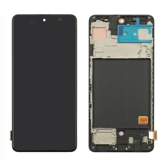Фото 1. Дисплей для Samsung A515 Galaxy A51 (2020) з чорним тачскрином та корпусною рамкою 6.46" OLED | Yuca.com.ua