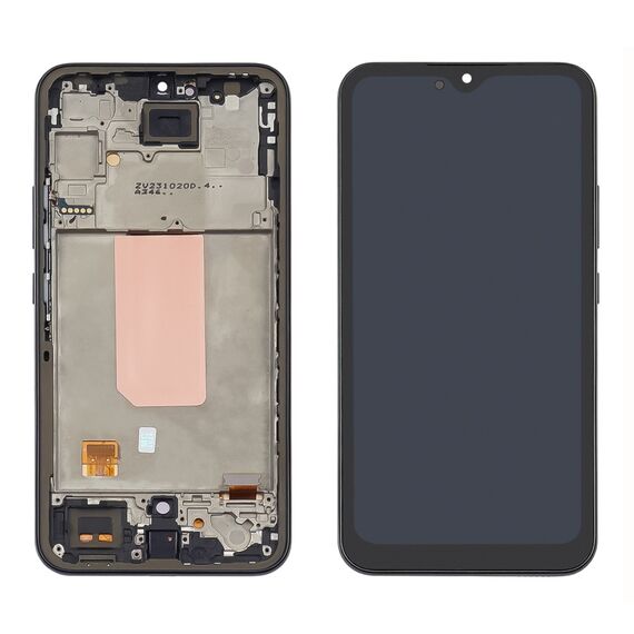 Фото 1. Дисплей для Samsung A346 Galaxy A34 (2023) з чорним тачскрином та сірою корпусною рамкою (з широким обідком) OLED | Yuca.com.ua