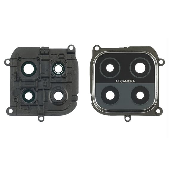 Фото 1. Скло камери для Oppo A15 зі сріблястою рамкою | Yuca.com.ua