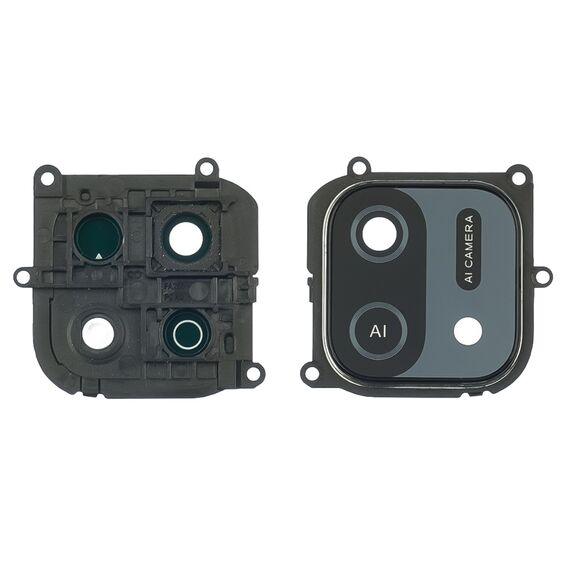 Фото 1. Скло камери для Oppo A16e/A16k із чорною рамкою | Yuca.com.ua