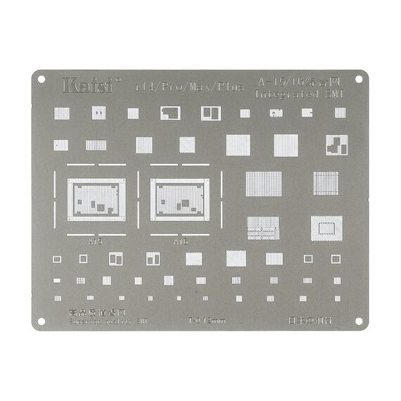 Фото 1. Трафарет BGA Kaisi A-15/A16 для iPhone 14/14 Plus/14Pro/14 Pro Max | Yuca.com.ua
