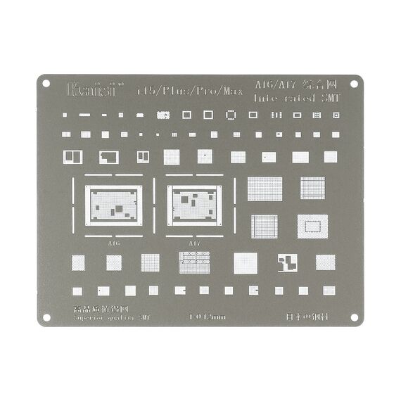 Фото 1. Трафарет BGA Kaisi A16/A17 для iPhone 15/15 Plus/15Pro/15 Pro Max | Yuca.com.ua