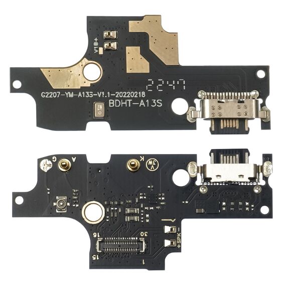Фото 1. Роз'єм зарядки для UMIDIGI A13 Pro на платі з мікрофоном та компонентами | Yuca.com.ua