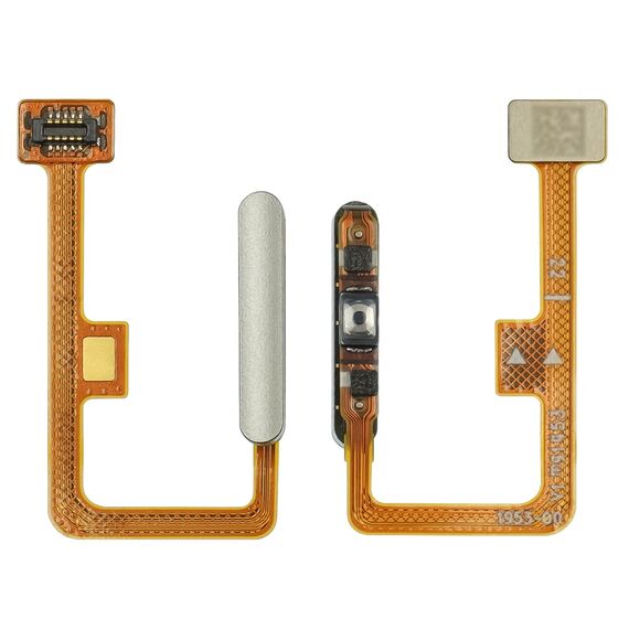 Фото 1. Шлейф для Xiaomi Mi11 Lite з кнопкою вкл./вимк., та сріблястим сканером відбитка пальця | Yuca.com.ua