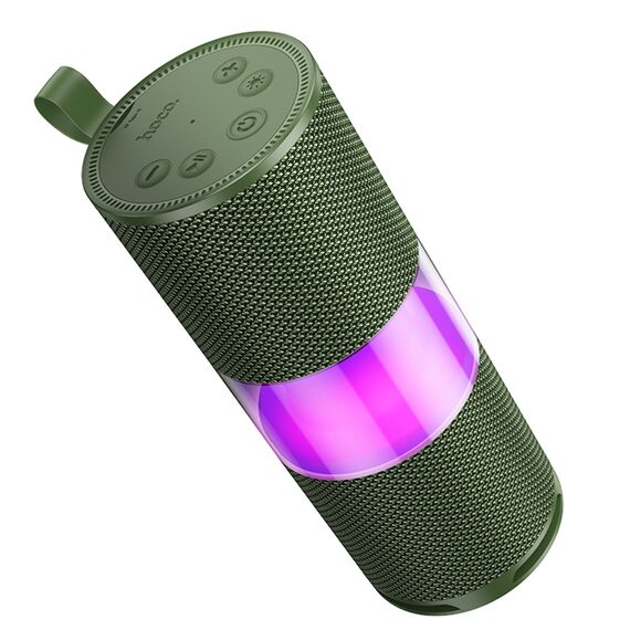 Фото 1. Портативна Bluetooth колонка Hoco HC29 з LED підсвічуванням army green | Yuca.com.ua