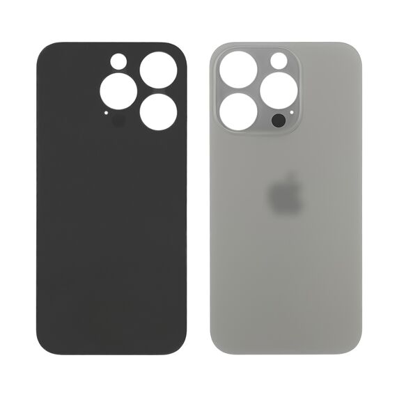 Фото 1. Заднє скло корпусу для Apple iPhone 15 Pro Natural Titanium (сріблясте) | Yuca.com.ua