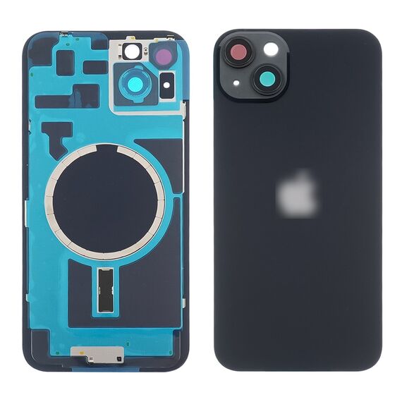 Фото 1. Заднє скло корпусу для Apple iPhone 14 Plus Midnight (чорне) з рамкою та склом камери | Yuca.com.ua