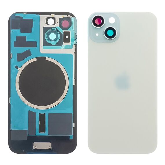 Фото 1. Заднє скло корпусу для Apple iPhone 15 Plus Blue (синє) з рамкою та склом камери | Yuca.com.ua