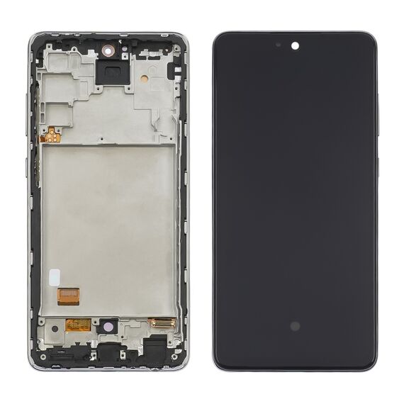 Фото 1. Дисплей для Samsung A725 Galaxy A72 (2021) з чорним тачскрином та сріблястою корпусною рамкою OLED | Yuca.com.ua