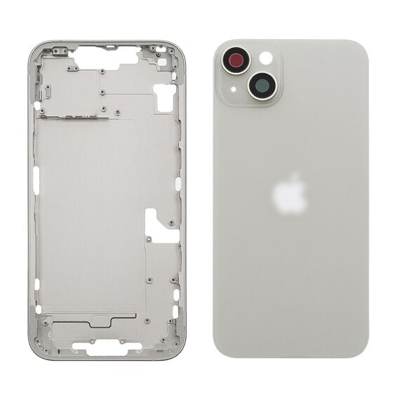 Фото 1. Корпус для Apple iPhone 14 White (білий) із заднім склом, рамкою та склом камери | Yuca.com.ua