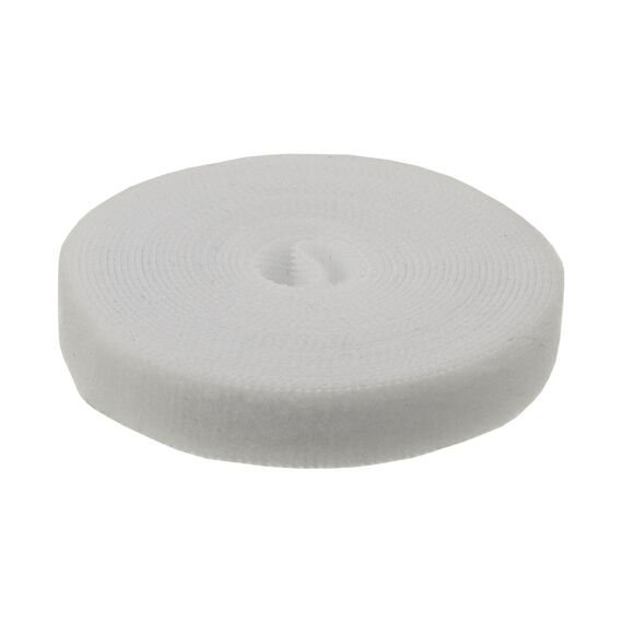 Фото 1. Кабельний органайзер Aida для стяжки дротів з липучкою, 10 мм x 3 м, білий | Yuca.com.ua