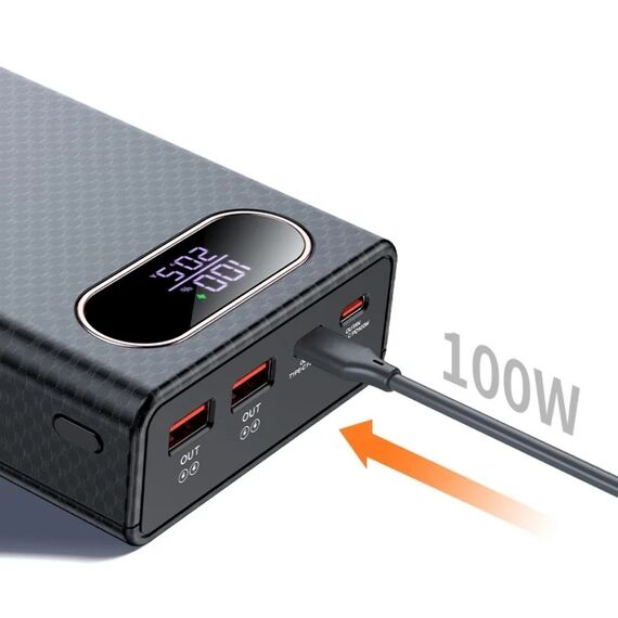 Корпус Multi-powerbank Q6, под элементы 21700 до 6 шт, 100W, черный Фото 6