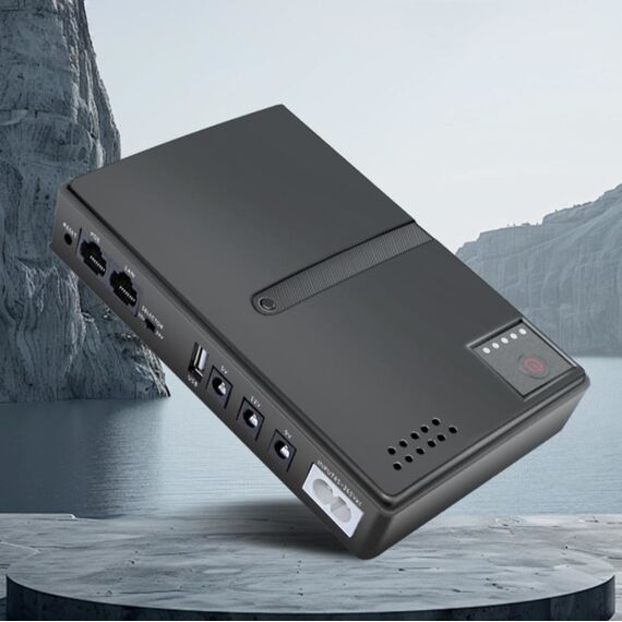 Источник резервного питания для сетевого оборудования DC1018L 12V/ 9V/ 5V, в комплекте с аккумуляторами 18650 4 шт (10 000 mAh) Фото 1