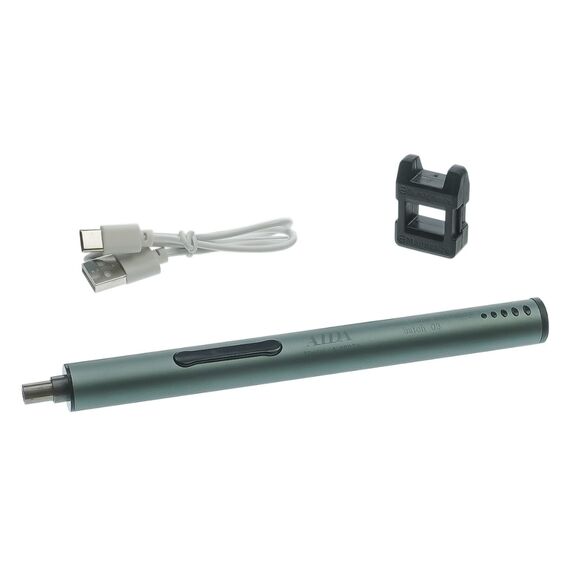 Аккумуляторная отвёртка Aida A-1802A c LED подсветкой (20 бит, Mini намагничиватель/ размагничиватель, USB-Type-C) Фото 1