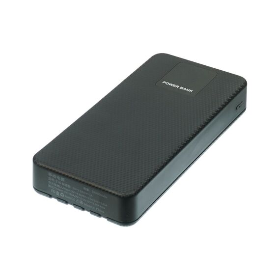 Корпус Multi-powerbank ET6, под элементы 18650 до 6 шт, 22.5W, с фонарем, черный