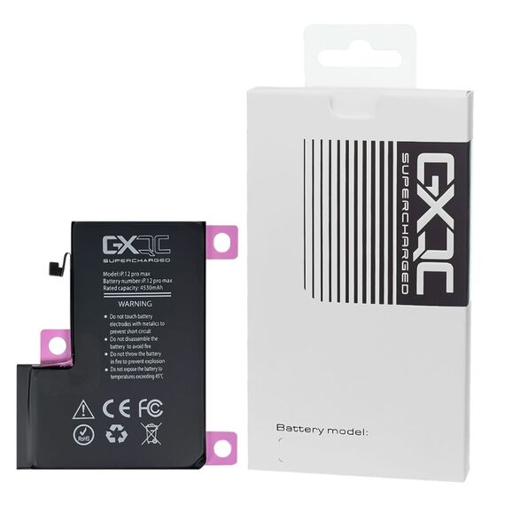 Аккумулятор GXQC Supercharged для Apple iPhone 12 Pro Max IC Original (без ошибки), усиленный (4530 mAh) Service Pack