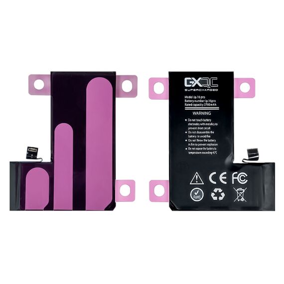 Аккумулятор GXQC Supercharged для Apple iPhone 16 Pro IC HC, усиленный (3700 mAh) Service Pack Фото 1