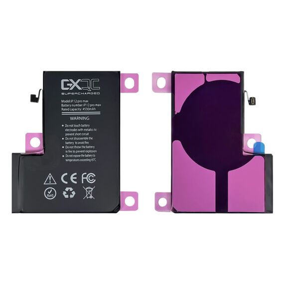 Аккумулятор GXQC Supercharged для Apple iPhone 12 Pro Max IC Original (без ошибки), усиленный (4530 mAh) Service Pack Фото 2