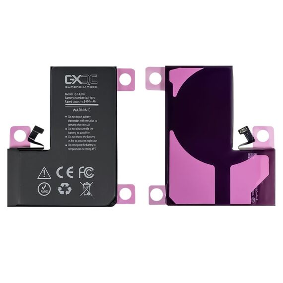 Аккумулятор GXQC Supercharged для Apple iPhone 14 Pro IC Original (без ошибки), усиленный (3410 mAh) Service Pack Фото 2