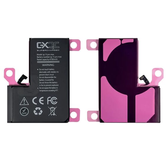 Аккумулятор GXQC Supercharged для Apple iPhone 15 Pro Max IC Original (без ошибки), усиленный (4780 mAh) Service Pack Фото 2