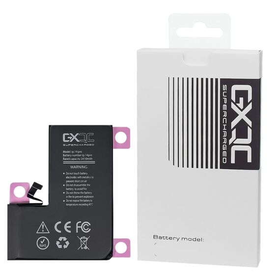 Аккумулятор GXQC Supercharged для Apple iPhone 14 Pro IC Original New (без ошибки), усиленный (3410 mAh) Service Pack