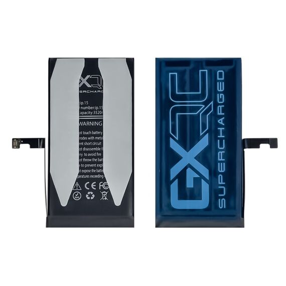 Аккумулятор GXQC Supercharged для Apple iPhone 15 IC Original New (без ошибки), усиленный (3520 mAh) Service Pack Фото 2