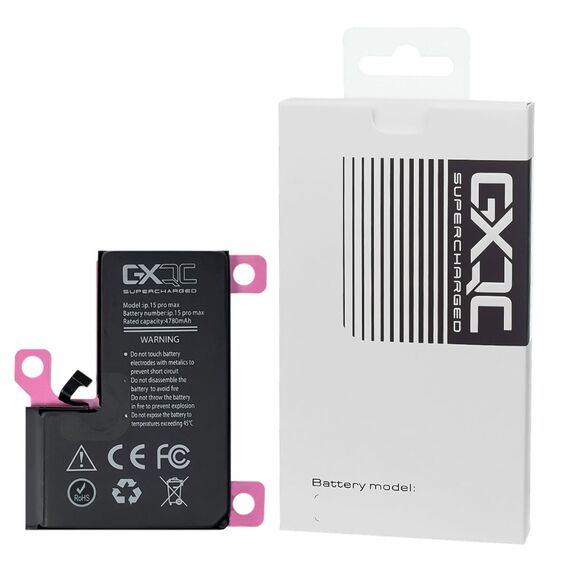 Аккумулятор GXQC Supercharged для Apple iPhone 15 Pro Max IC Original New (без ошибки), усиленный (4780 mAh) Service Pack