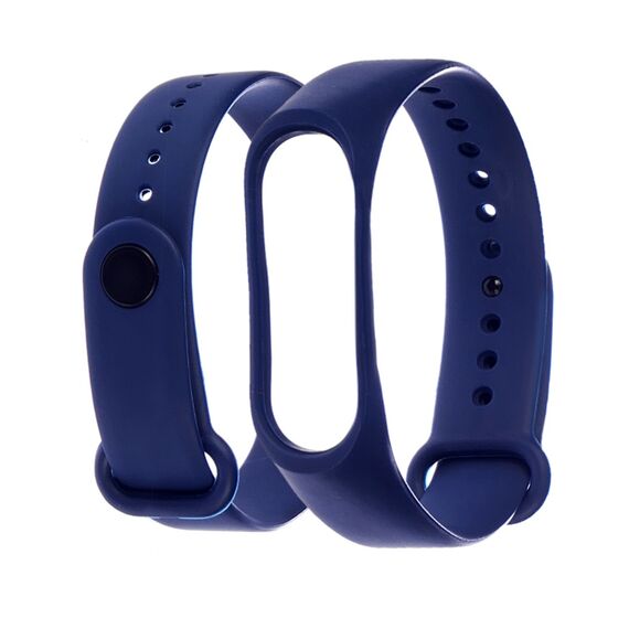 Фото 1. Ремінець силіконовий для Xiaomi Mi Band 3/4 05 темно-синій | Yuca.com.ua