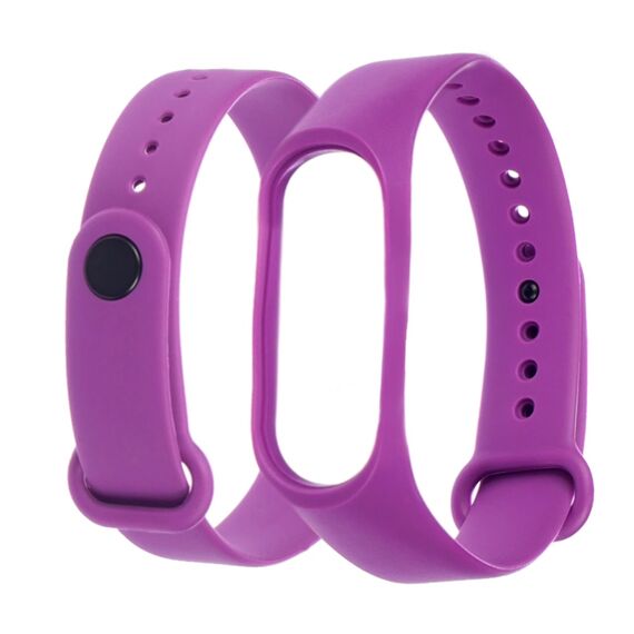 Фото 1. Ремінець силіконовий для Xiaomi Mi Band 3/4 20 темно-фіолетовий | Yuca.com.ua