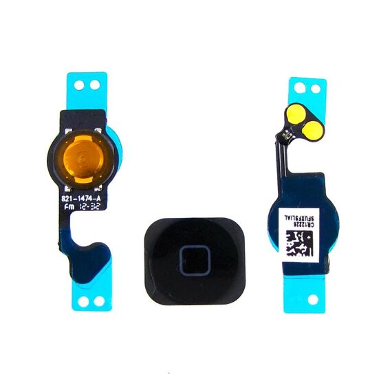 Фото 1. Шлейф для Apple iPhone 5 на кнопку HOME з чорної кнопкою | Yuca.com.ua