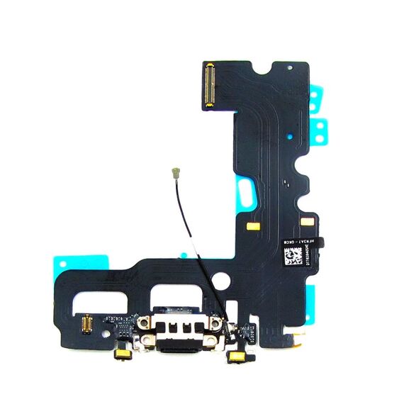Фото 1. Шлейф для Apple iPhone 7 з чорним роз'ємом живлення, з мікрофоном | Yuca.com.ua