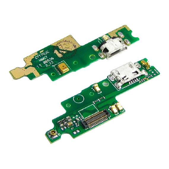 Фото 1. Роз'єм зарядки для Xiaomi Redmi 4x на платі з мікрофоном і компонентами | Yuca.com.ua