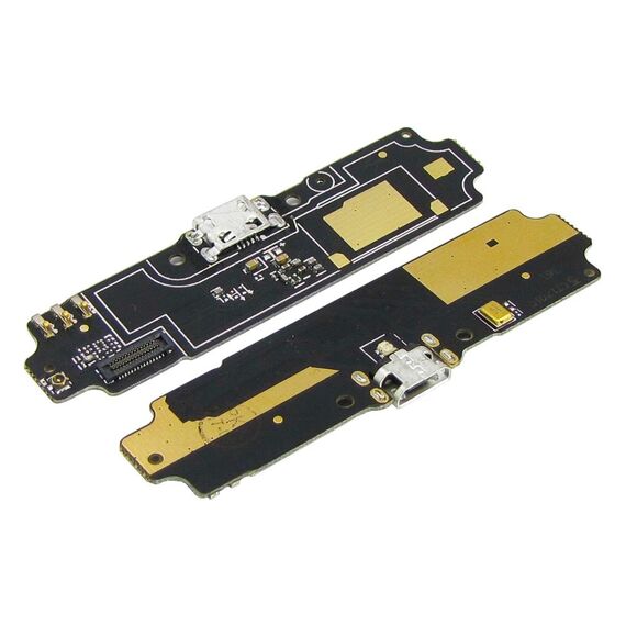 Фото 1. Роз'єм зарядки для Xiaomi Redmi 4a на платі з мікрофоном і компонентами | Yuca.com.ua