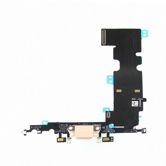 Фото 1. Шлейф для Apple iPhone 8 Plus з золотистим роз'ємом живлення, з мікрофоном | Yuca.com.ua