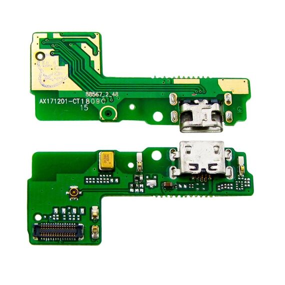 Фото 1. Роз'єм зарядки для Xiaomi Redmi 5 на платі з мікрофоном і компонентами | Yuca.com.ua