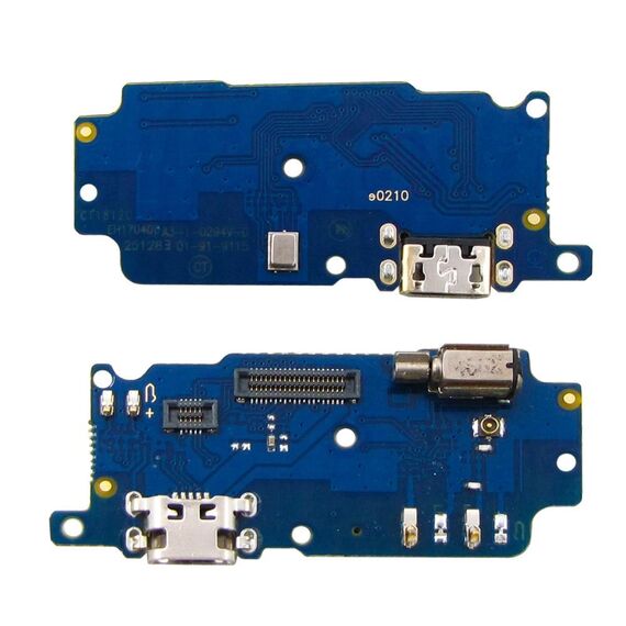Фото 1. Роз'єм зарядки для Meizu M5s на платі з мікрофоном і компонентами | Yuca.com.ua