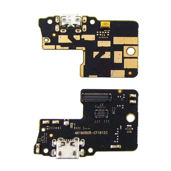 Фото 1. Роз'єм зарядки для Xiaomi Redmi S2 на платі з мікрофоном і компонентами | Yuca.com.ua